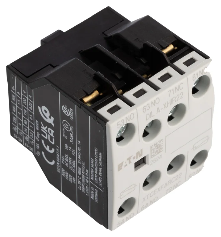 Bästa pris Eaton Hjälpkontakt med Skruv klämma, 2 NC/2 NO 4-polen, 16 A Front montering, 500V ac DILA