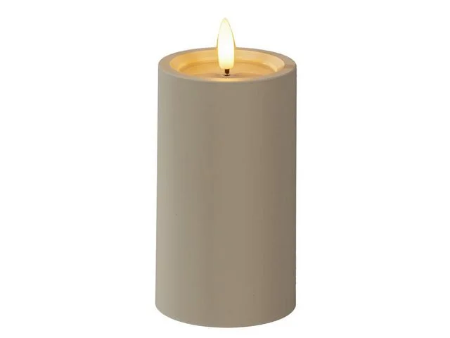 Rabatt Blockljus KONSTSMIDE LEDtimer beige 12cm