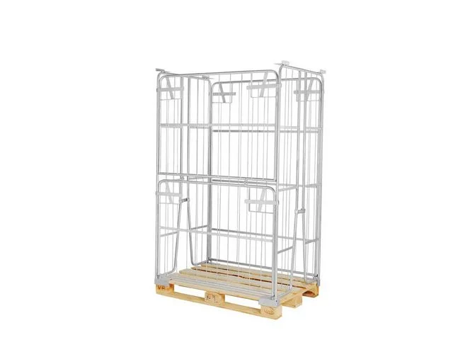 Billig Pallcontainer med grind 1200x800x1800mm