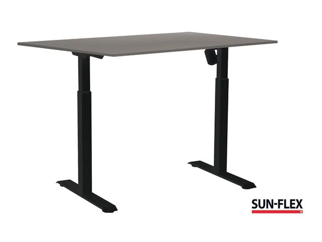 Expressleverans Bord SUN-FLEX II höj/sänk 140x80 sva/grå