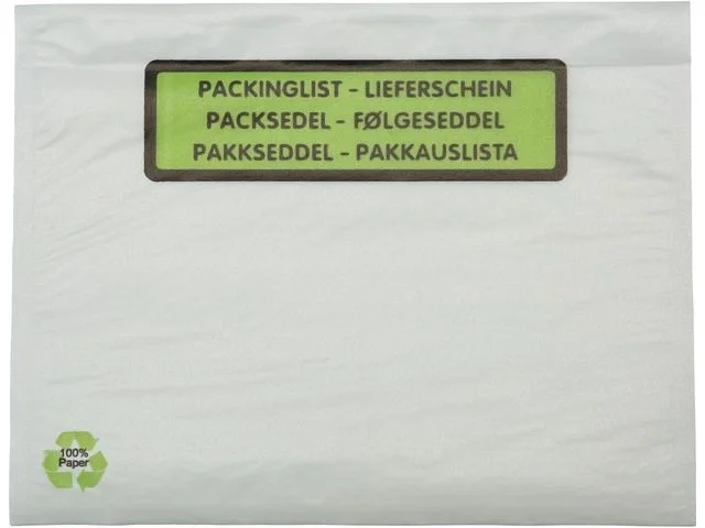 Packsedelskuvert papper C5 tryck 1000/FP Expressleverans