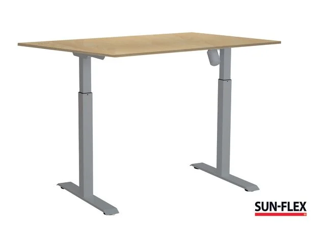 Bord SUN-FLEX II höj/sänk 160x80 grå/bjö Fynd