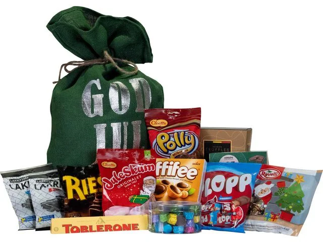 Godis Jutesäck God Jul grön 1,852kg Rea