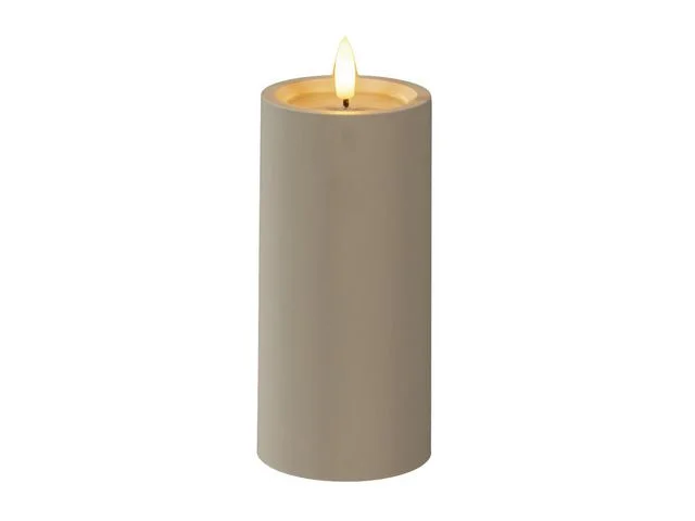 Blockljus KONSTSMIDE LEDtimer beige 15cm Rabatter