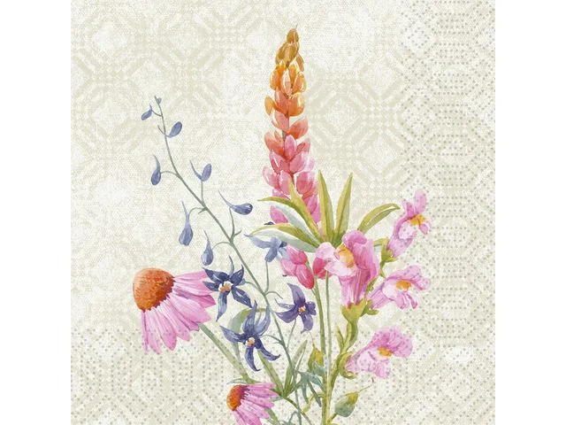 Reapris Servett Floret 3-lags 33X33cm 50/fp