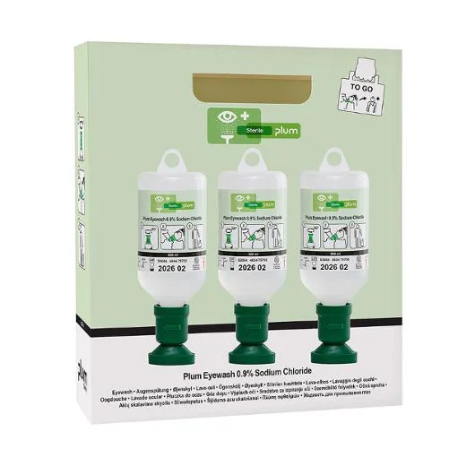 Ögondusch PLUM On-the-go 0,9% 500ml 3/fp Nedsatt pris