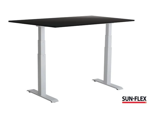 Bord SUN-FLEX VI höj/sänk 160x80 vit/sva Lägg i varukorgen