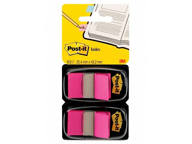 Lågt pris Index POST-IT 25,4x43,2mm cerise 100/fp