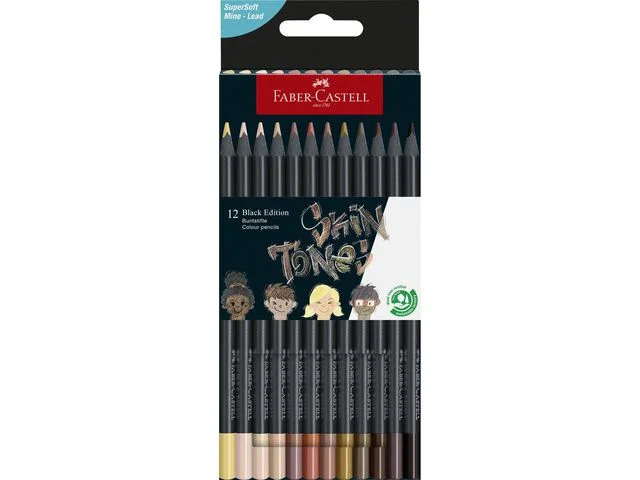Färgpenna Black Edition Skin tones 12/fp Fynd