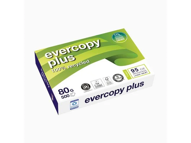 Kop.ppr EVERCOPY+ Recyc A4 80g oh 500/fp Snabb leverans