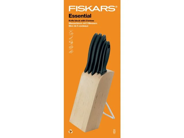 Knivblock FISKARS Essential 5/fp Säker betalning