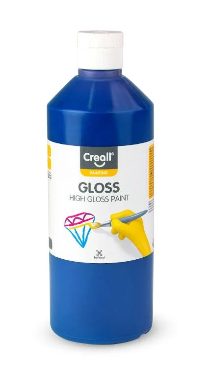 Glansfärg CREALL Gloss 500ml blå risnedsättning