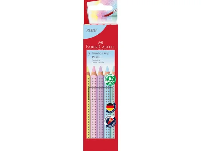 Handla nu Färgpenna FABER Jumbo Grip pastel 5/fp
