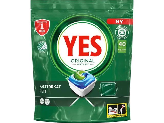 Endast denna vecka Maskindisk YES Original tabletter 40/fp