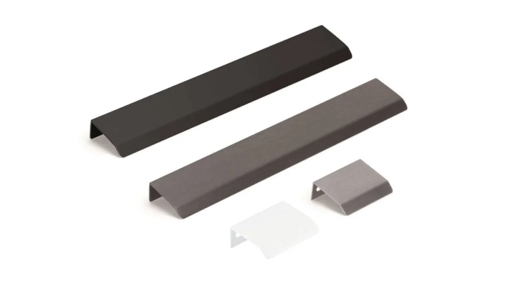 Viefe Griffleiste CURVE aus Aluminium, BA 128 mm - Schwarz matt Expressleverans