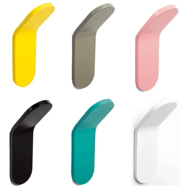 Snabb leverans Viefe Garderobenhaken TIK aus Aluminium zum Kleben, 40 x 125 x 47 mm - Weiß matt