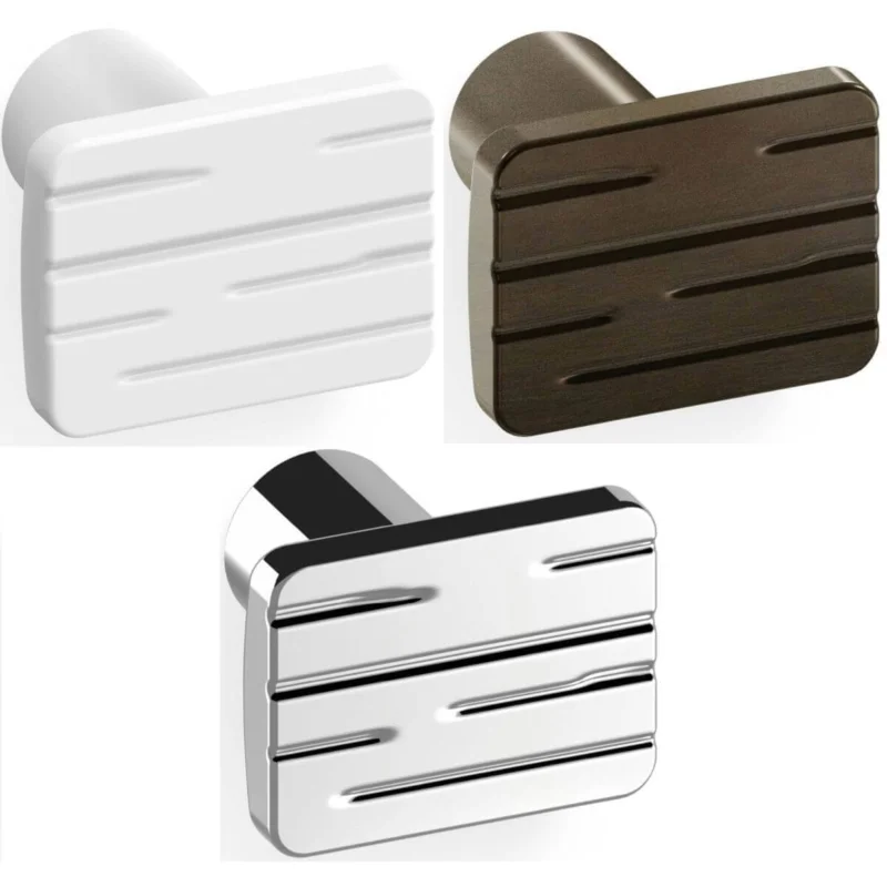 Mital Möbelknopf ASTRID aus Metall, 26 x 20 mm, Weiß matt Premium