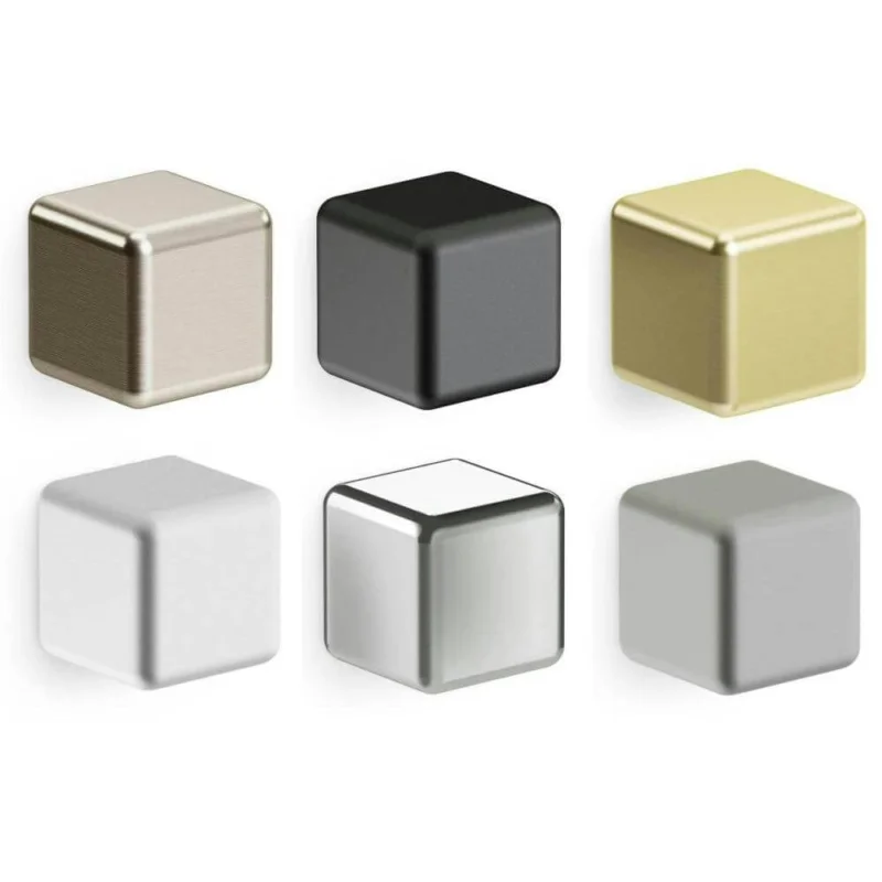 Snabb leverans Mital Möbelknopf DAGMAR aus Metall, 20 x 20 mm, Chrom matt