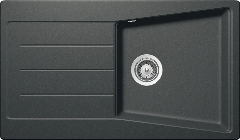 Häfele Aufbauspüle AS02L mit großem Becken 1000 x 500 mm, Schwarz Metallic Endast idag