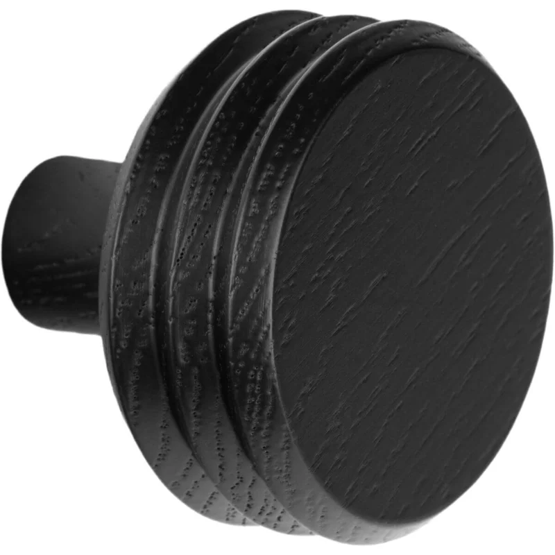 Viefe Garderobenhaken PULSE aus Holz, Ø 65 x 57 mm Eiche schwarz lackiert Outlet