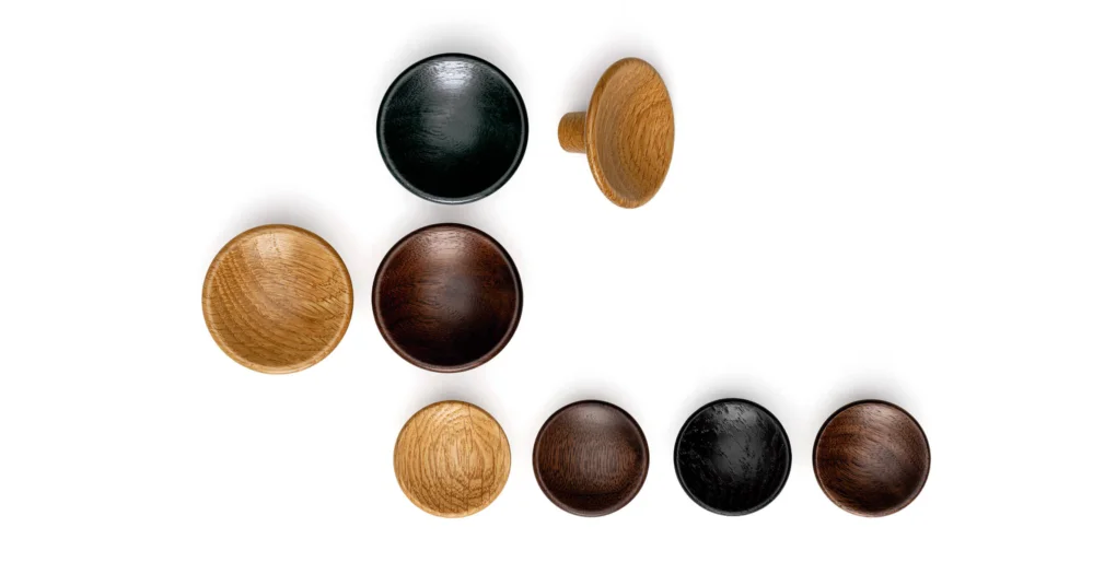 Viefe Möbelknopf DISC aus Holz, Eiche - Durchmesser 50 mm Kampanj