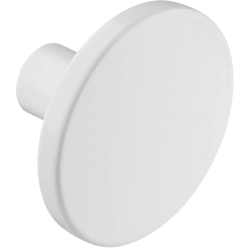 Trygg betalning Viefe Garderobenhaken COMO aus Metall rund Ø 41 mm, Weiß matt (RAL 9003)
