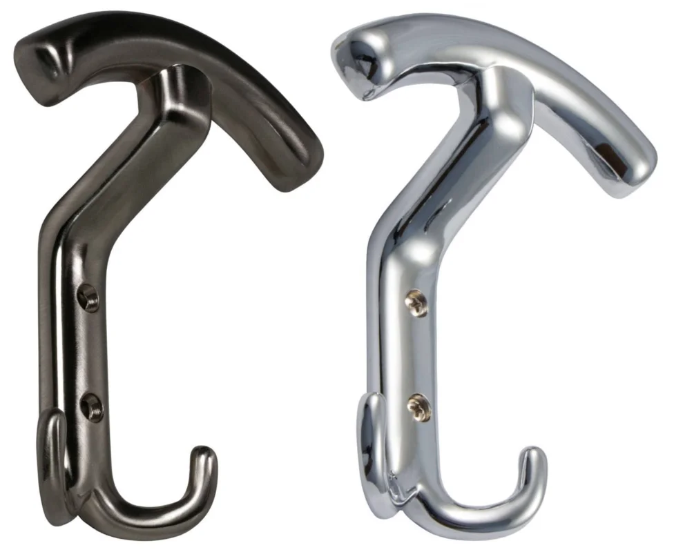 Sista chansen Gedotec Garderobenhaken CARINA aus Metall 140 x 110 mm, Edelstahl-Optik