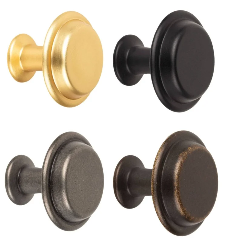 Viefe Möbelknopf LAND aus Metall Ø 40 mm, Zinn antik Reapris