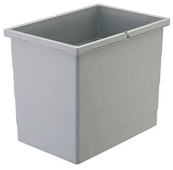 Premium Hailo Ersatzeimer 18 Liter Raumspar-Tandem Rondo Separato-K, Hellgrau