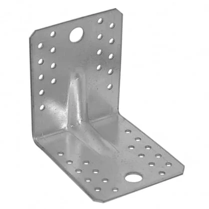 Kampanj Domax Verbindungswinkel aus Stahl mit Rippe, CE und ETA Zulassung, 105 x 105 x 90 x 2,0 mm