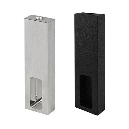 Outlet Gedotec Schrankrohr Deckenlager eckig 25x10, Nano Black - schwarz