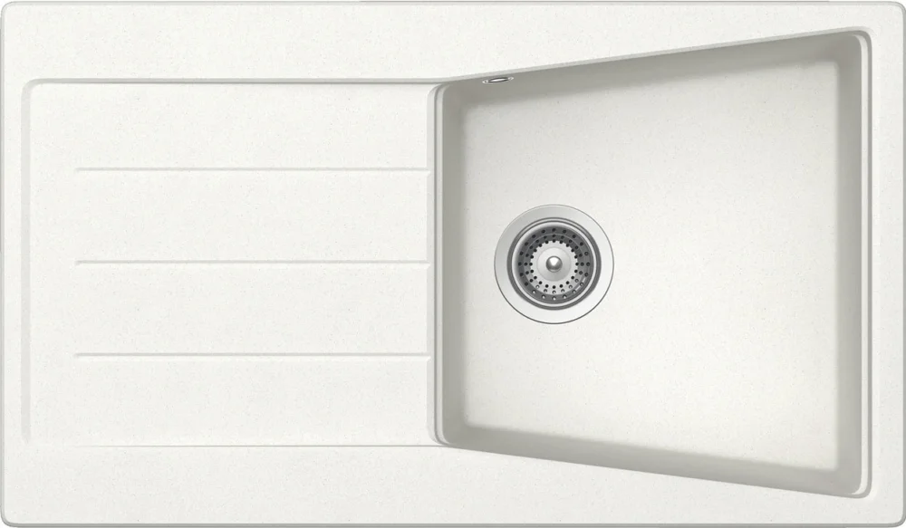 Populär Häfele Aufbauspüle AS02S mit kleinem Becken 860 x 500 mm, Weiß