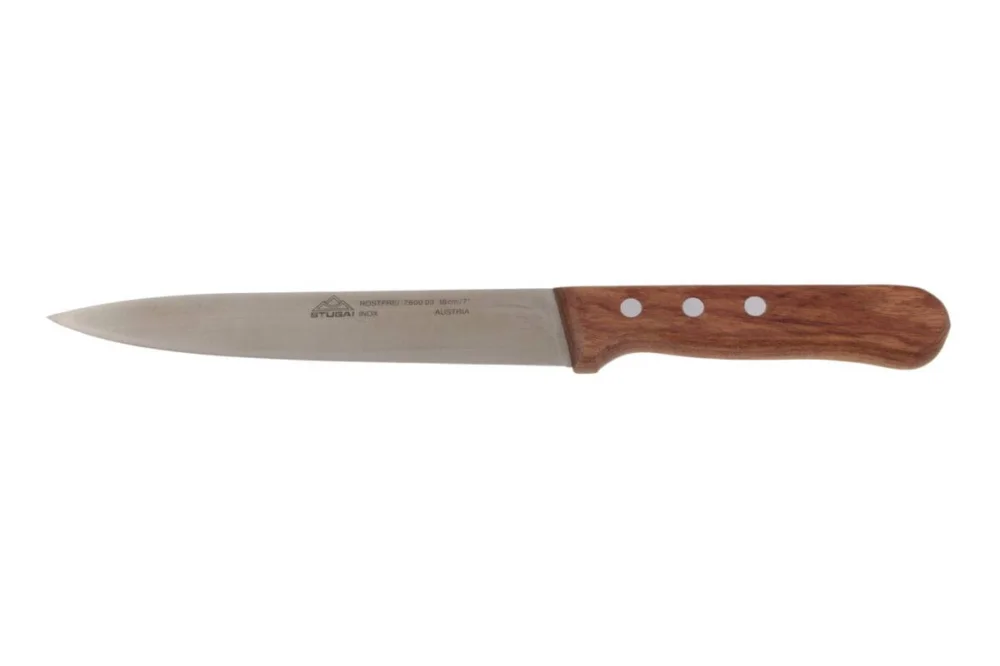 Reapris Stubai Küchenmesser mit Holz-Giff aus Chrom-Molybdän-Edelstahl spezialgehärtet, 130 mm