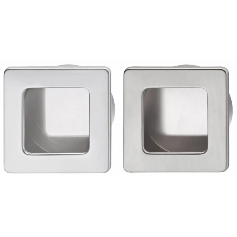 Utförsäljning Häfele Muschelgriff ARIANE aus Metall, eckig, Silber matt - 50 x 50 mm - Bohr-Ø 45 mm