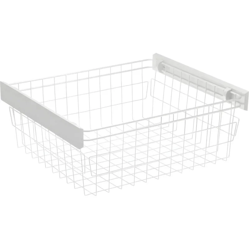 Fri frakt Gedotec Gitterauszugkorb SMART aus Stahl weiß Tiefe 460 mm, inkl. Auszugschiene - Korpusbreite 800 mm