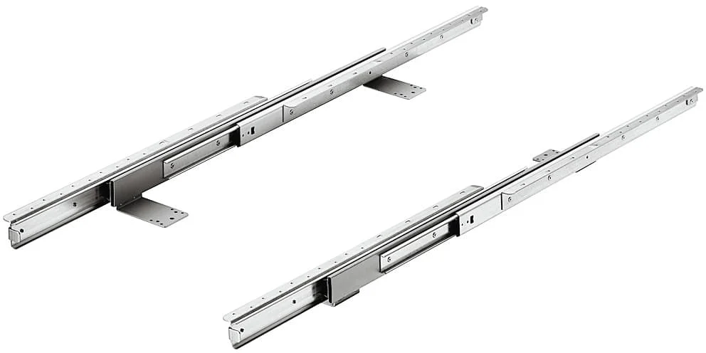 Häfele Kugelführung für 2 oder 3 Einlageplatten asynchron für Kulissentische mit Mittelrohr, Einbaulänge 1600 mm Snabb leverans