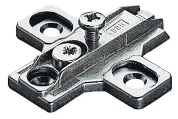 Häfele Kreuzmontageplatte Duomatic A Excenter Aufschiebetechnik Befestigung mit Spanplattenschrauben, Distanz 3 mm Populär