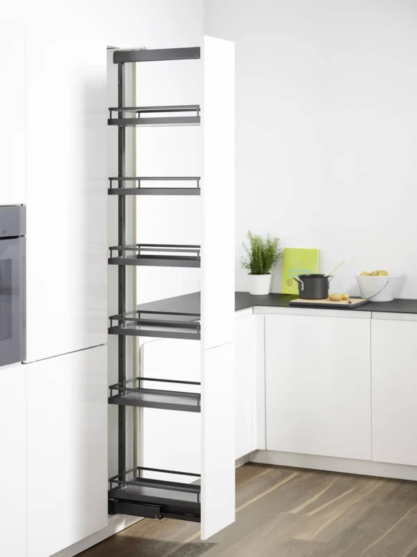 Sista chansen Kesseböhmer Hochschrank-Frontauszug SET Dispensa, lichte Korpushöhe 1200-1600 / Korpusbreite 300 mm