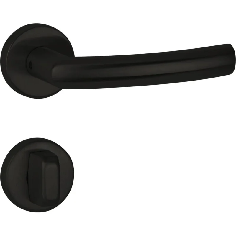 Snabb frakt Hermat Türdrücker BASIC 09 aus Edelstahl, WC - Badezimmer Schwarz matt