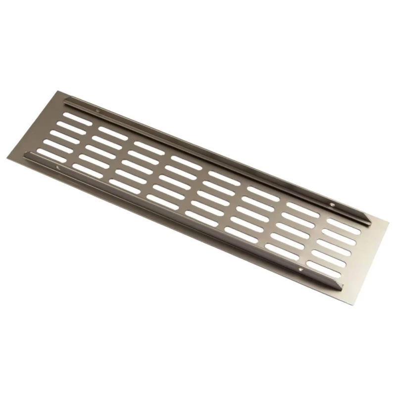 Extra rabatt Gedotec Lüftungsgitter aus Aluminium mit gerillten Stegen, 80 mm- Edelstahl eloxiert - 400 mm