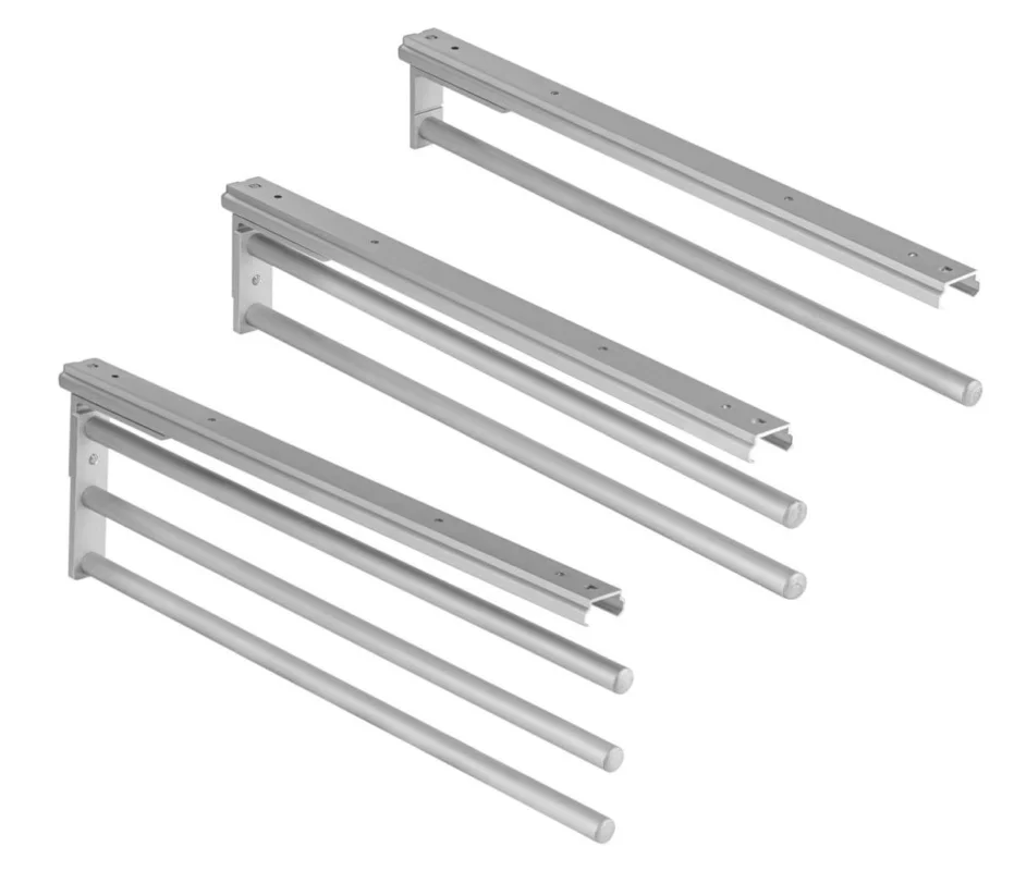 Endast idag Häfele Handtuchhalter H6008 aus Aluminium Silber 90° schwenkbar, 3-armig