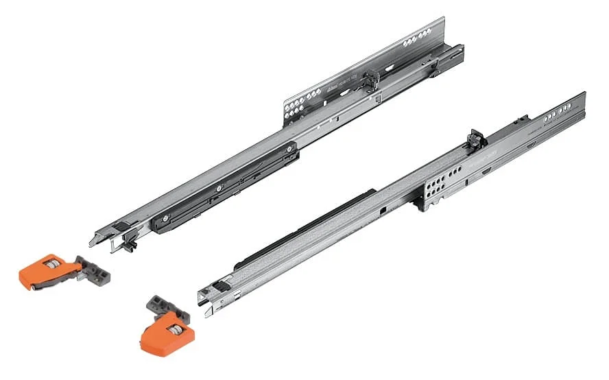 Rea Blum Movento Vollauszug 760H mit Blumotion Dämpfung geeignet für Tip On Ausfahreinrichtung 40 kg, 270 mm - 760H2700S