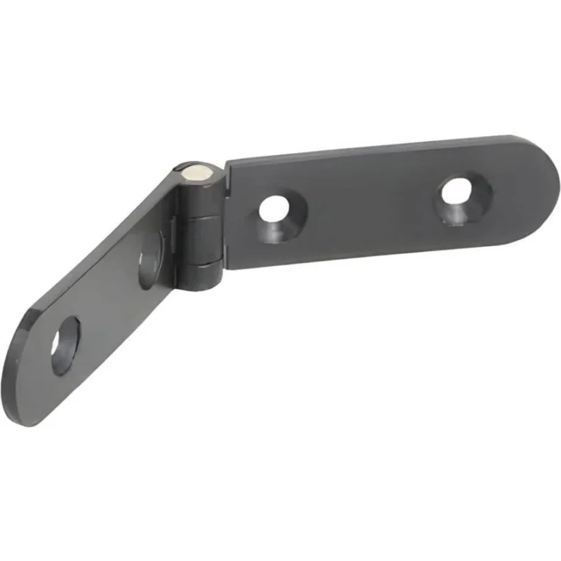 Premium Siso Klappenscharnier SLIM aus Messing zum Schrauben 12,5 x 80 x 2 mm, Schwarz matt