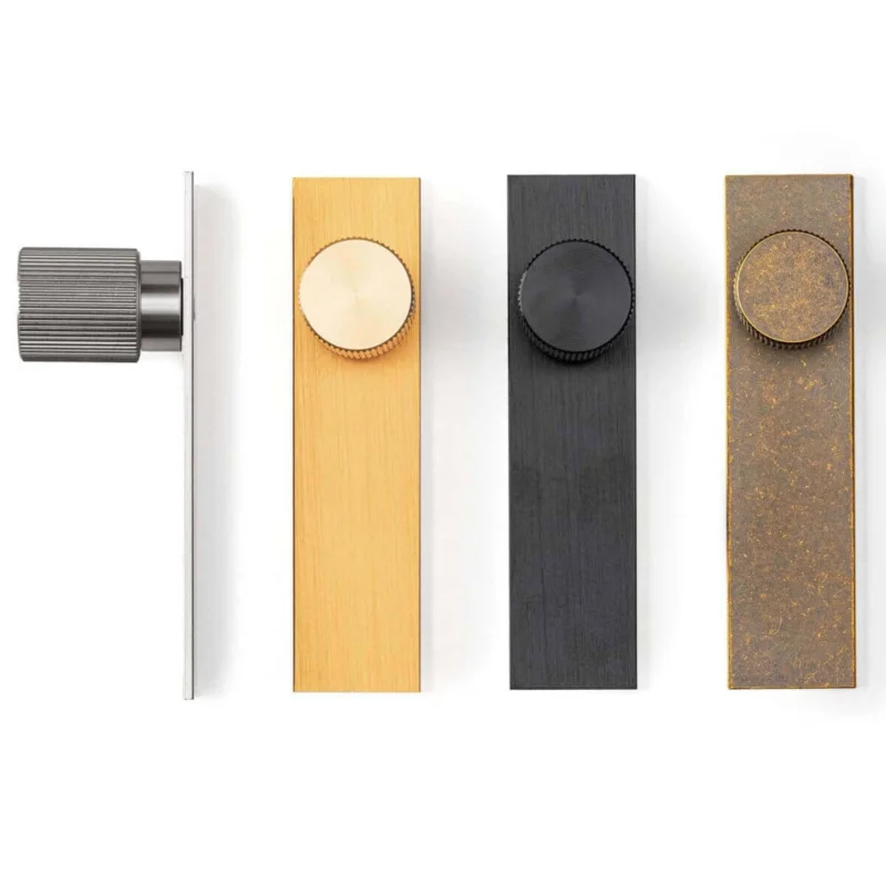 Snabb frakt Viefe Möbelknopf ARPA PLATE aus Aluminium, Ø 22 x 33 mm, Edelstahl-Optik