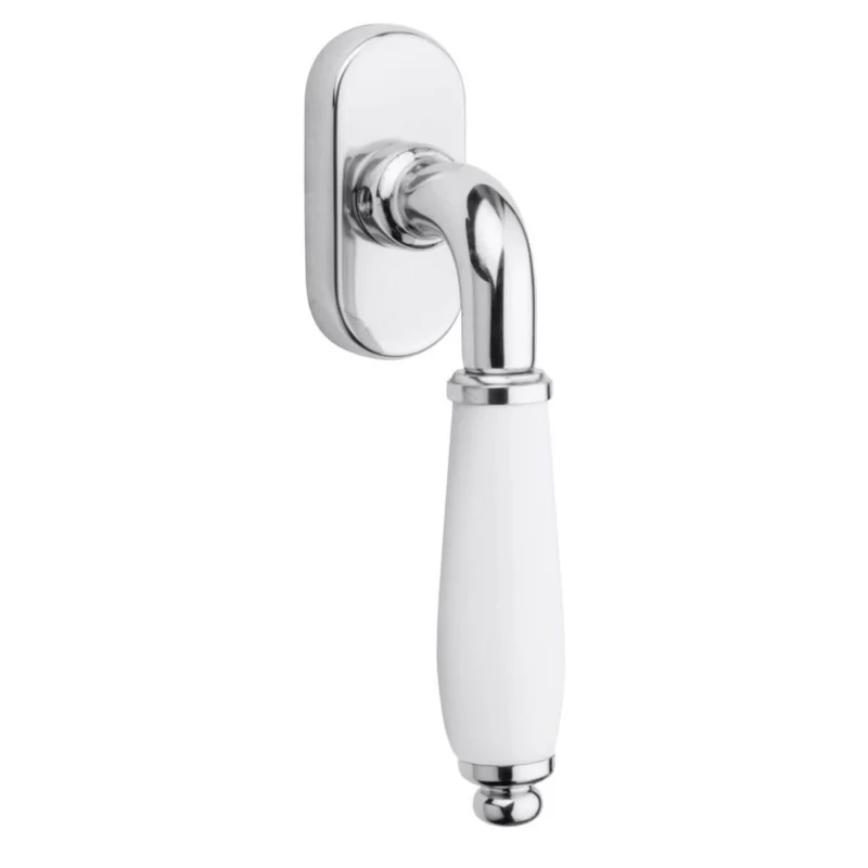 Fimet Fenstergriff MARINA 108 aus Messing & Porzellan, Chrom poliert - Porzellan weiß Fynd