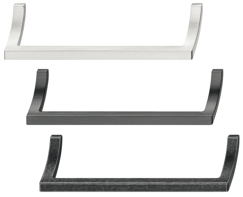 Häfele Möbelgriff H2190 aus Metall, Schwarz gebürstet - Bohrabstand 64 mm Endast idag