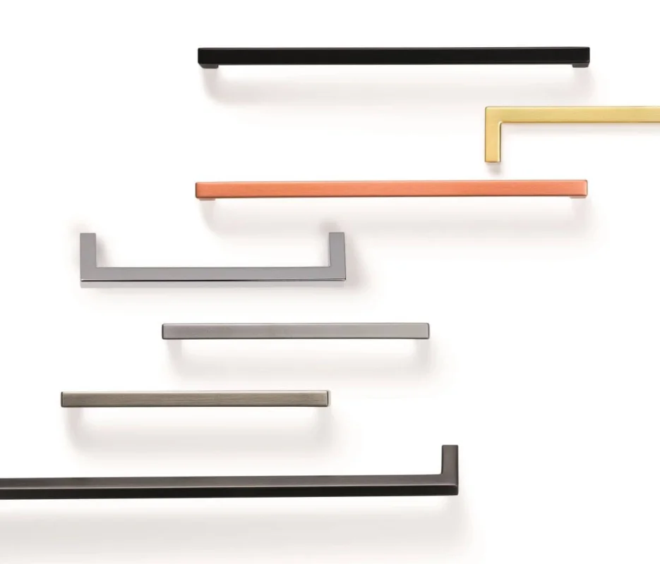 Kampanjpris Viefe Möbelgriff U aus Metall eckig 8,5 x 8,5 mm, 320 mm - Edelstahl-Optik
