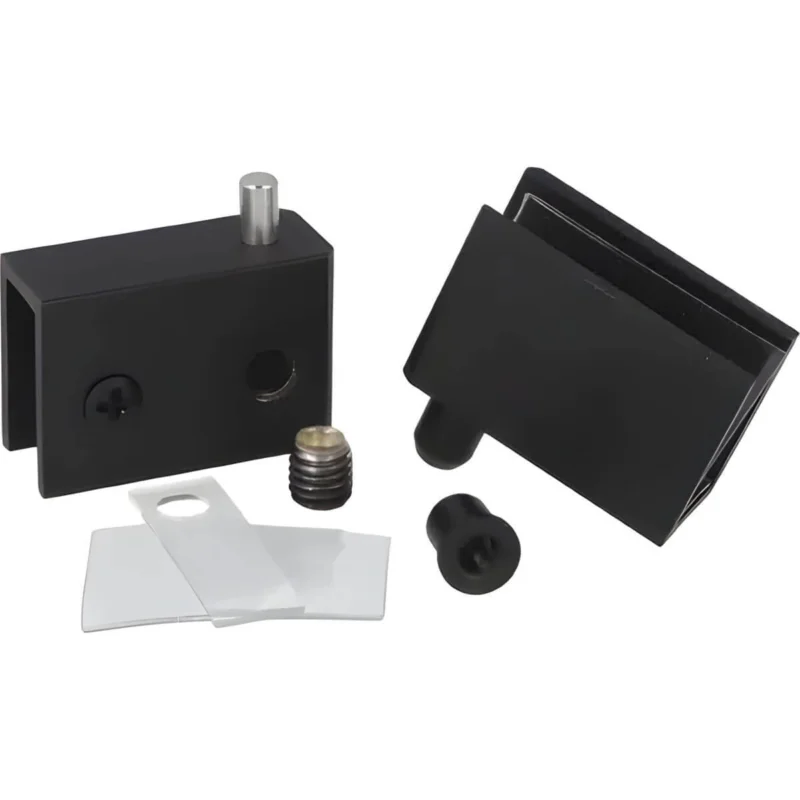 Endast idag Siso Glastürscharnier WANDA aus Messing für Glasstärke 4 - 8 mm, Schwarz matt