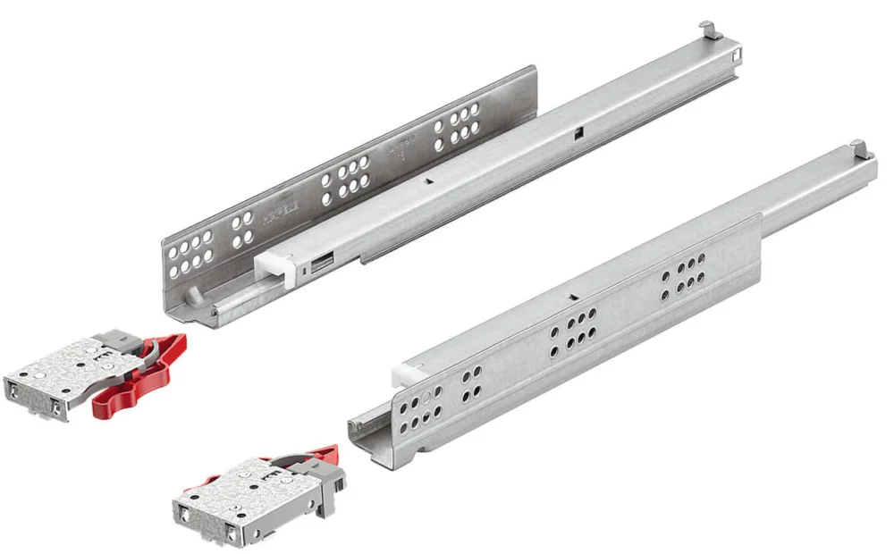 Fynd Häfele Schubladenschiene Matrix Runner UM A30 Vollauszug mit Kupplungsmontage & Push to Open, 400 mm