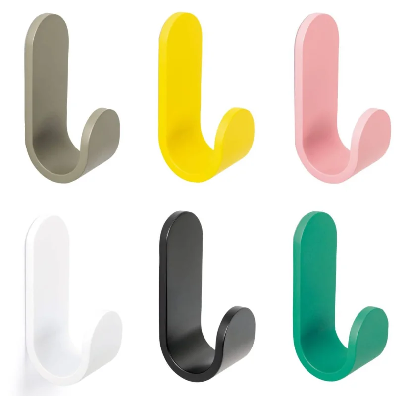 Viefe Garderobenhaken TOK aus Aluminium zum Kleben, 40 x 100 x 47 mm - Moos-Grau Erbjudande